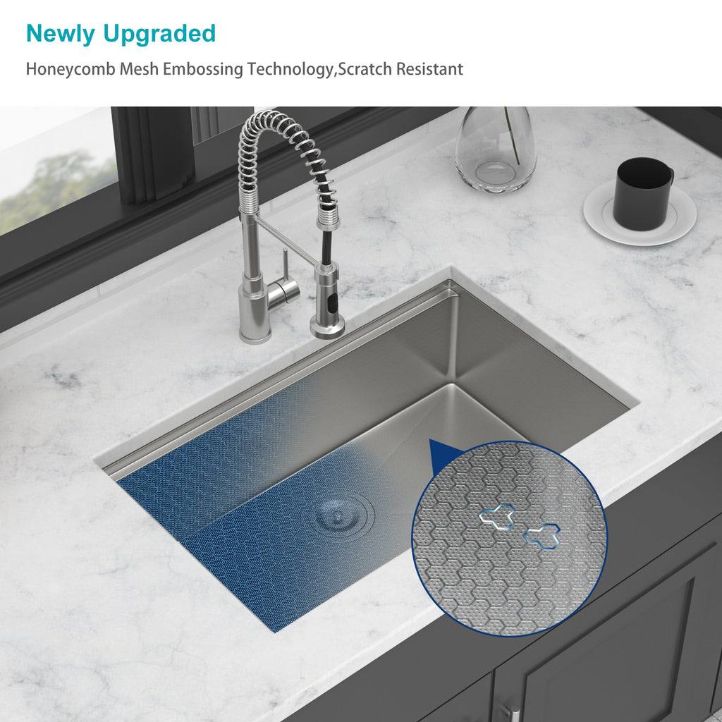 30" Undermount Kitchen Sink - 16 Gauge Stainless Steel Workstation