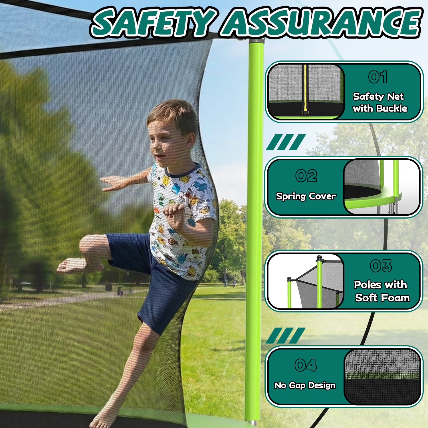 10FT Kids Trampoline with Basketball Hoop and Ladder