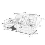Contemporary Style 3pc Living Room Set