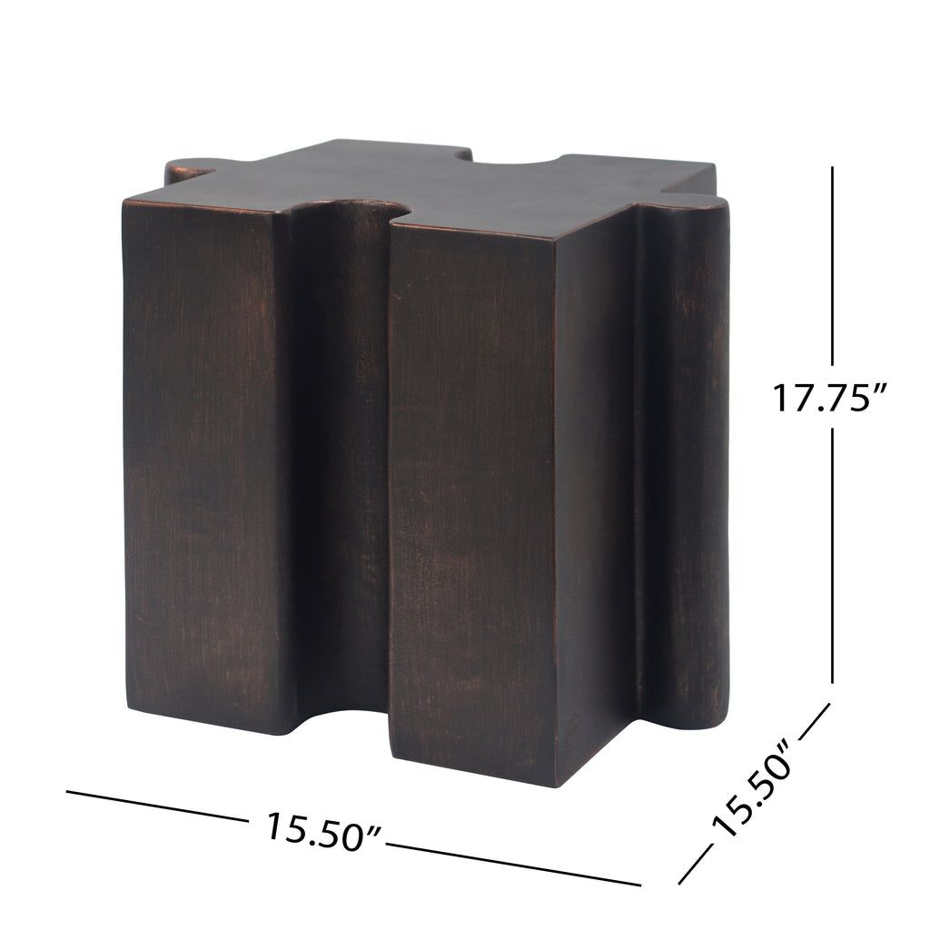 Puzzle Art Side Table, Modular Concave Edge MGO Table