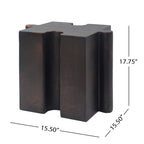 Puzzle Art Side Table, Modular Concave Edge MGO Table