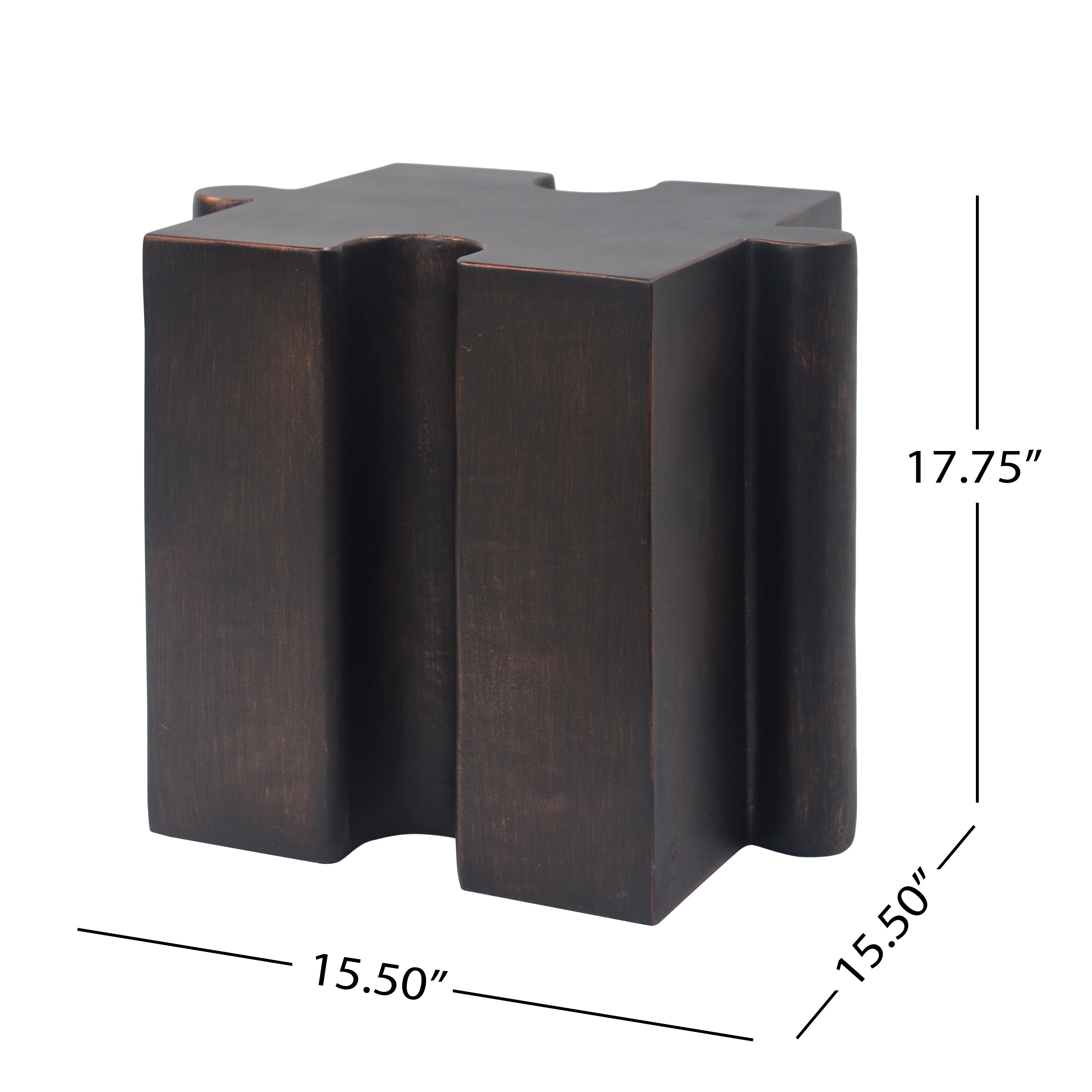 Puzzle Art Side Table, Modular Concave Edge MGO Table