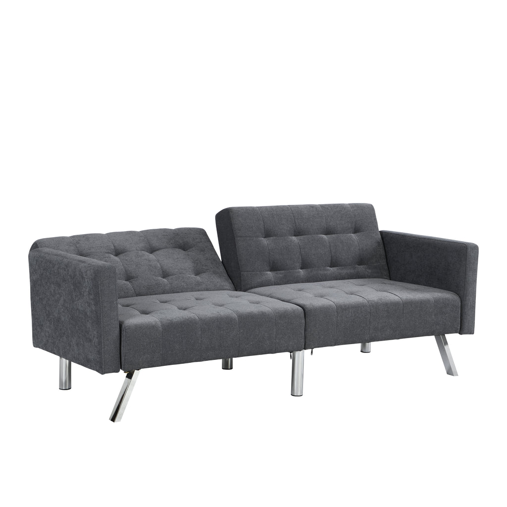 Convertible Sofa Bed in Dark Linen