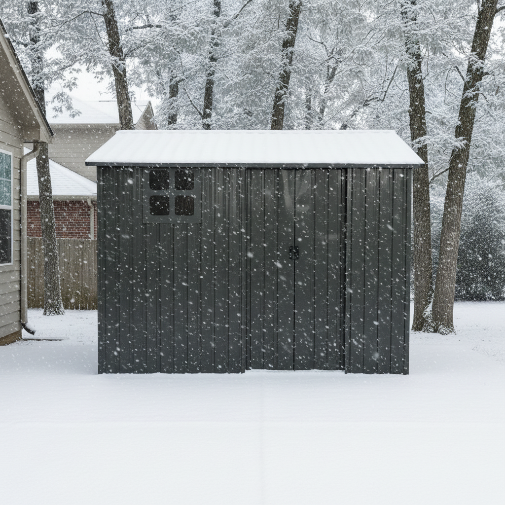 8x6FT Galvanized Steel Outdoor Storage Shed