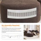 Compression Sponge L-Shape Sectional Sofa with Curved Chaise