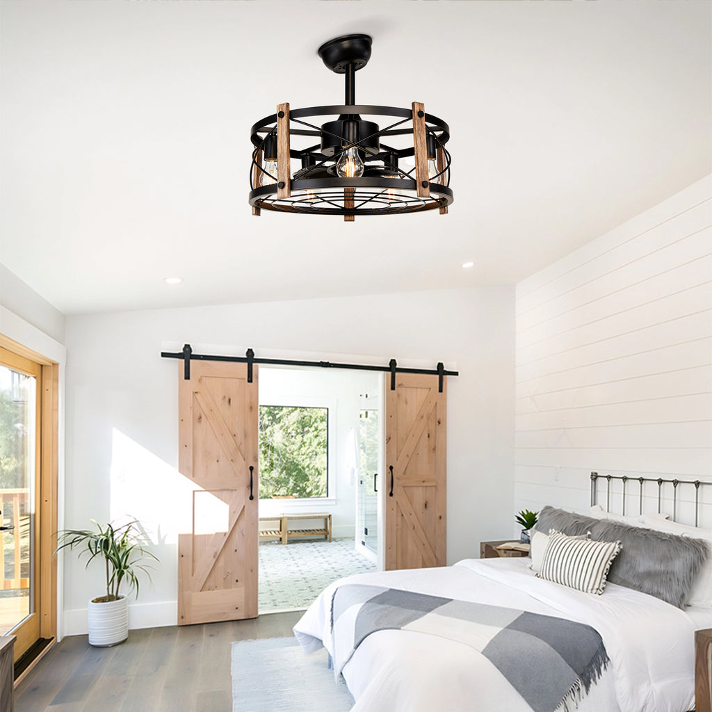 20'' Cage Ceiling Fan With Remote Control