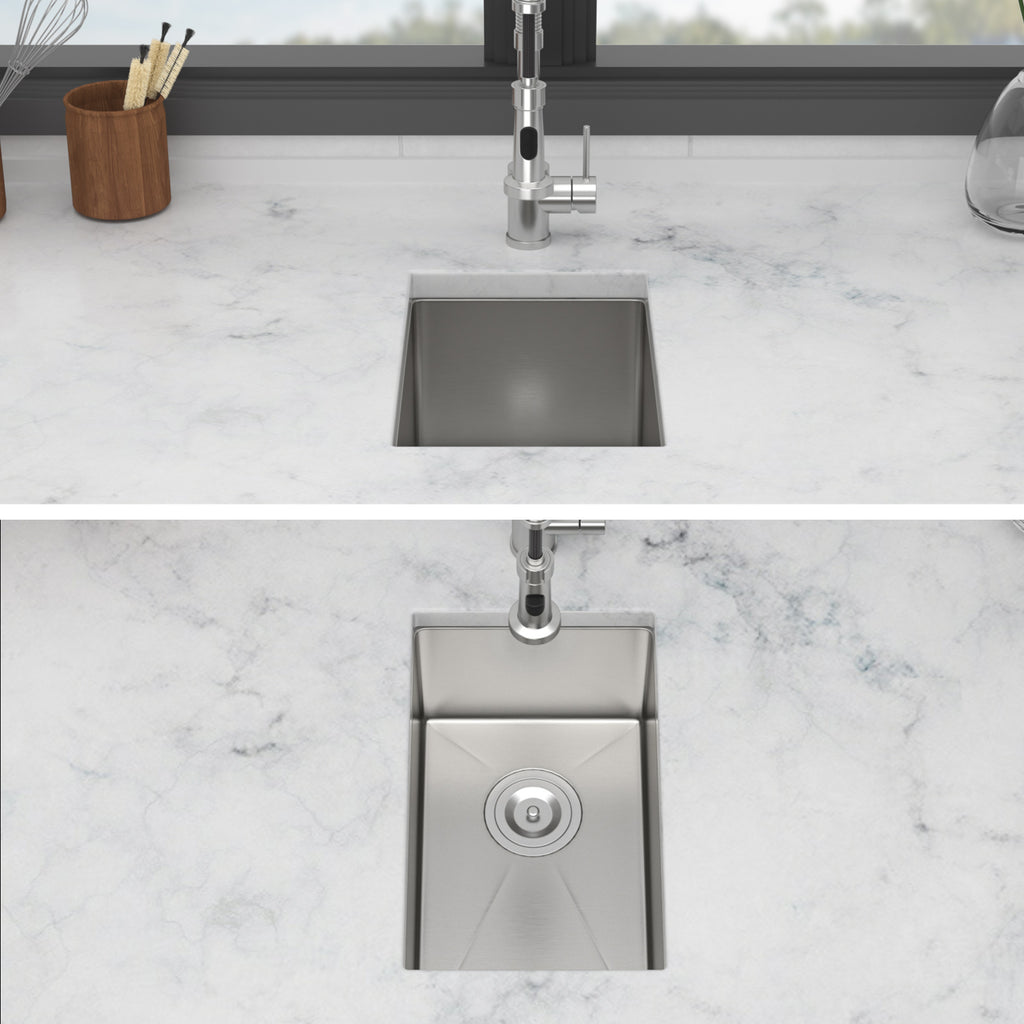 12 Inch Undermount Sink - 12" x 18" x 8" Stainless Steel