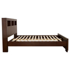 Ardino Cappuccino California King Bed with Bookcase Headboard