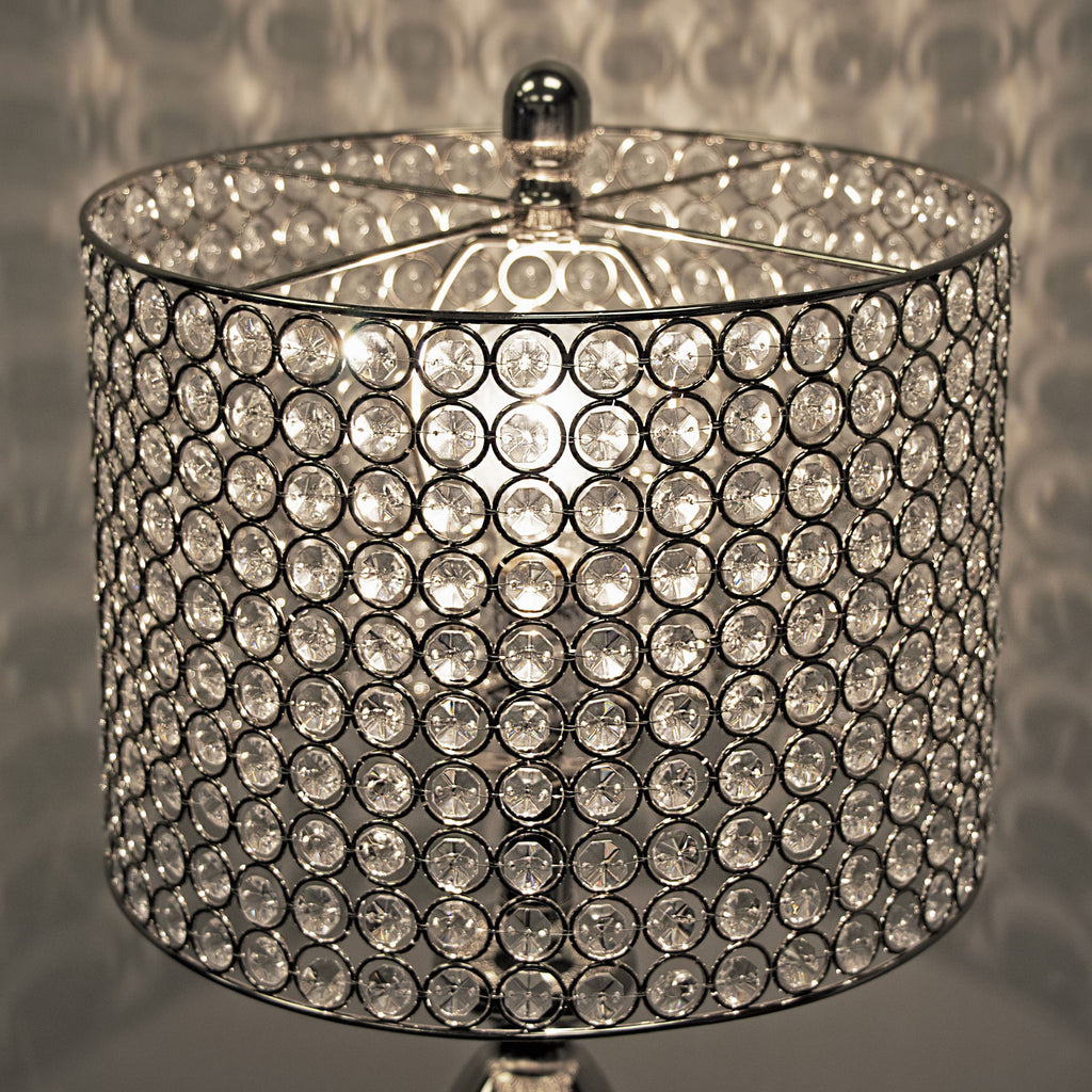 27" Contemporary Metal Table Lamp Set