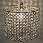 27" Contemporary Metal Table Lamp Set