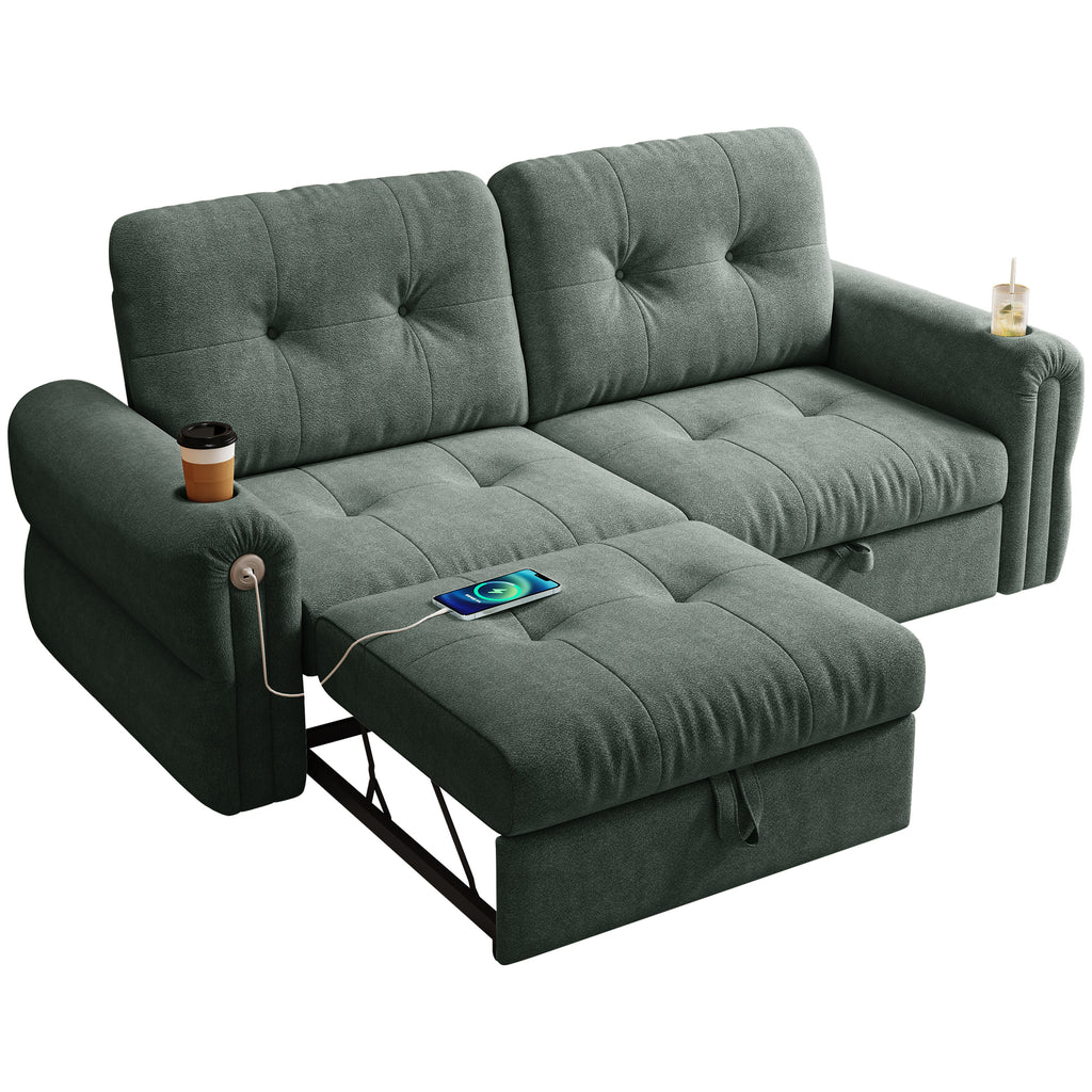 77-Inch Multi-Functional Convertible Sofa Bed