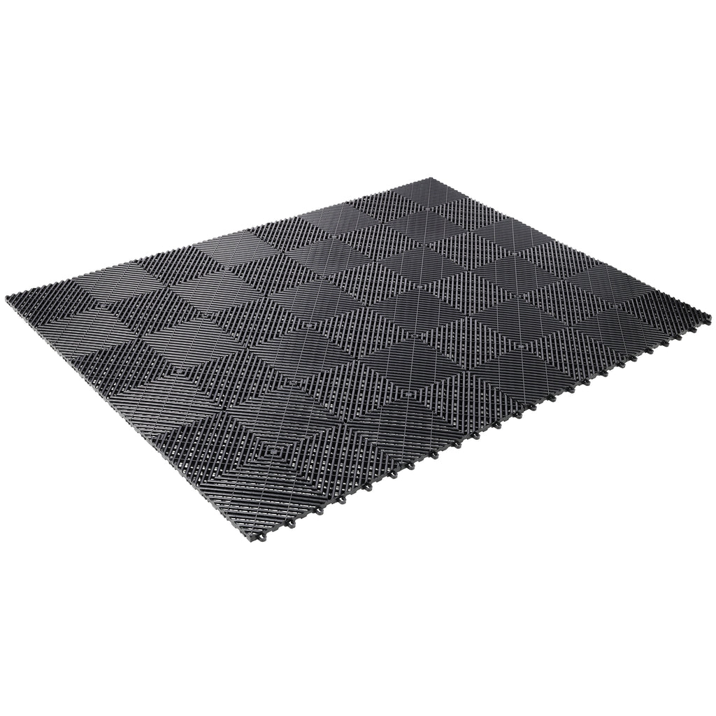25pcs Plastic Garage Floor Mats - 15.6"x15.6"