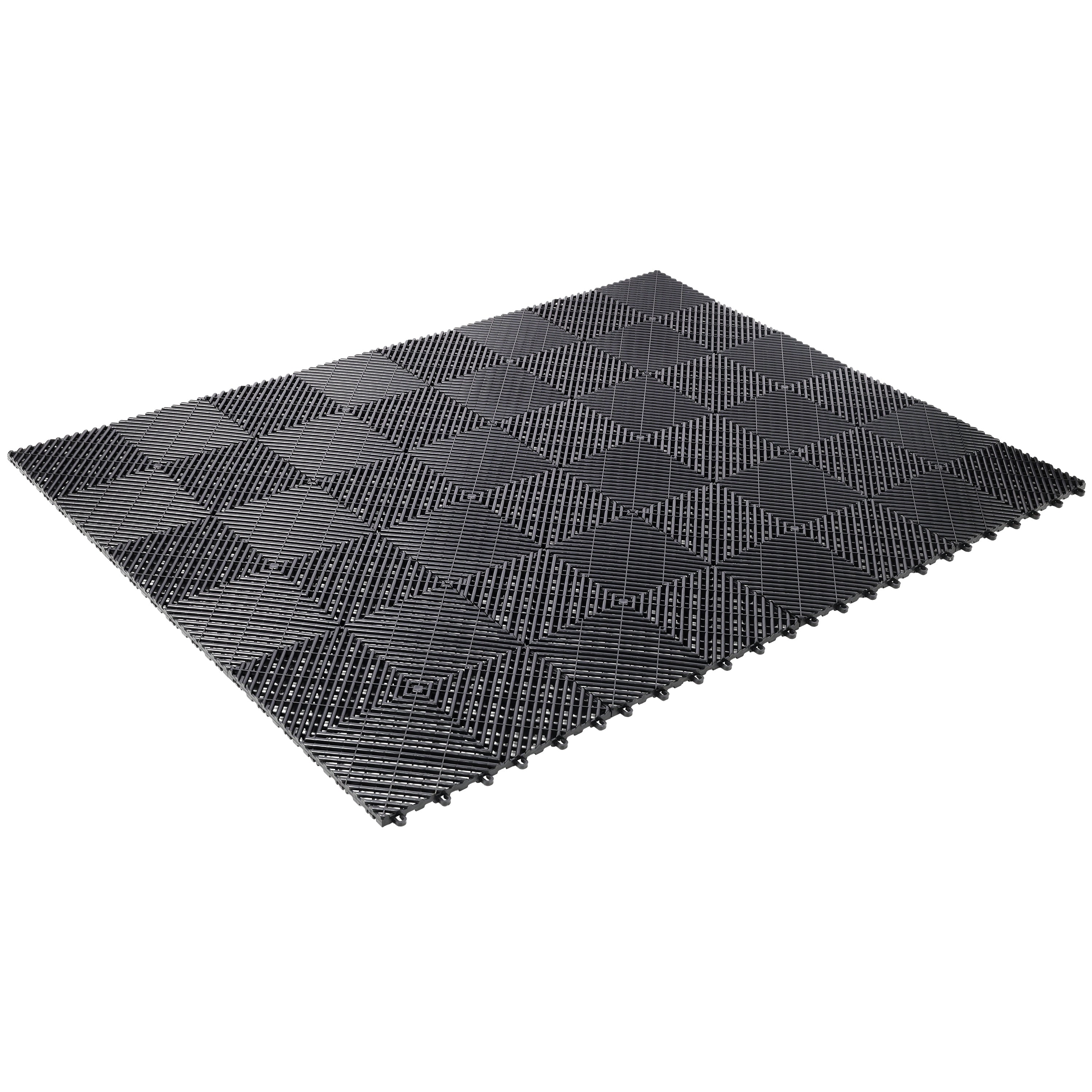 25pcs Plastic Garage Floor Mats - 15.6"x15.6"