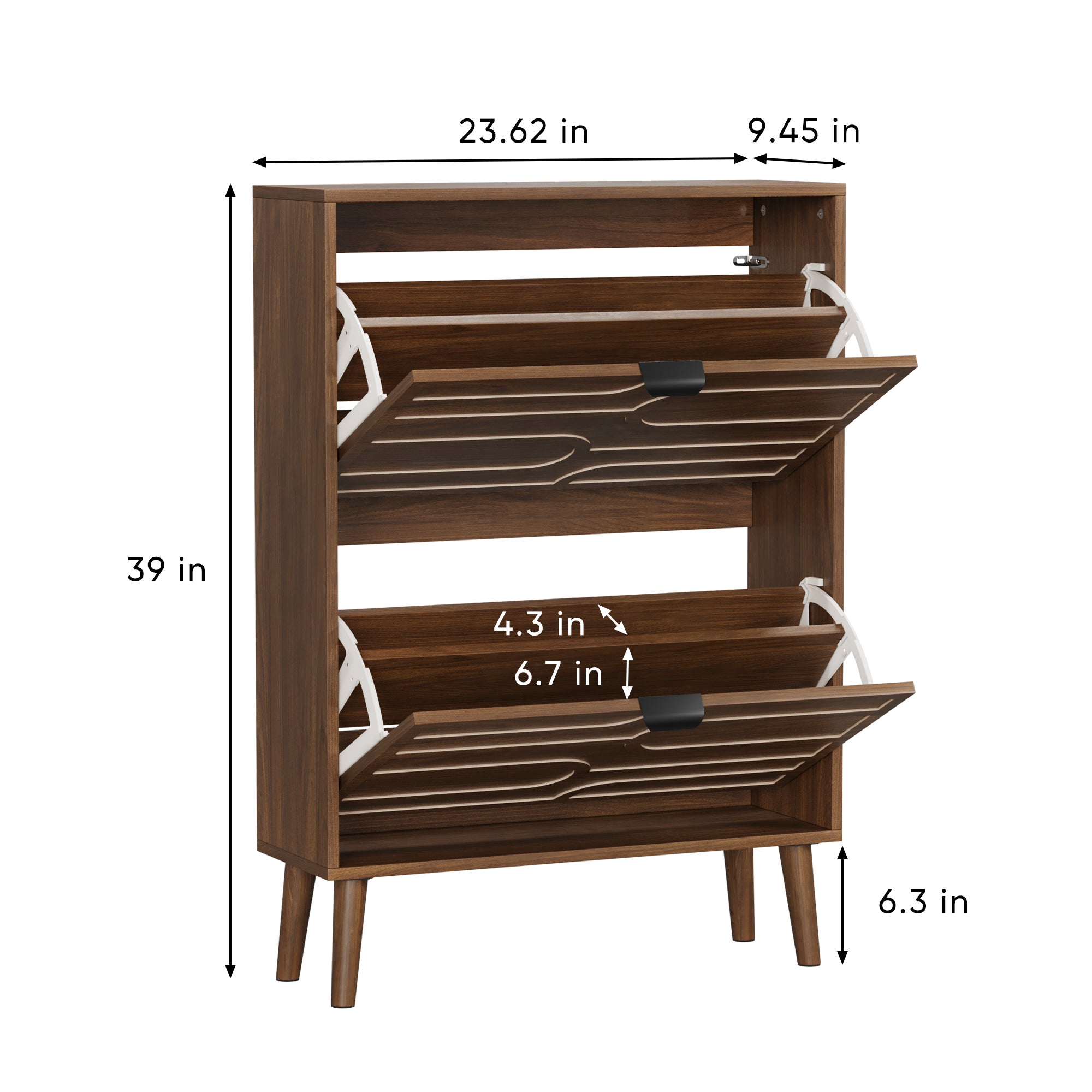Medieval Modern Independent Shoe Cabinet, 23.62-inch