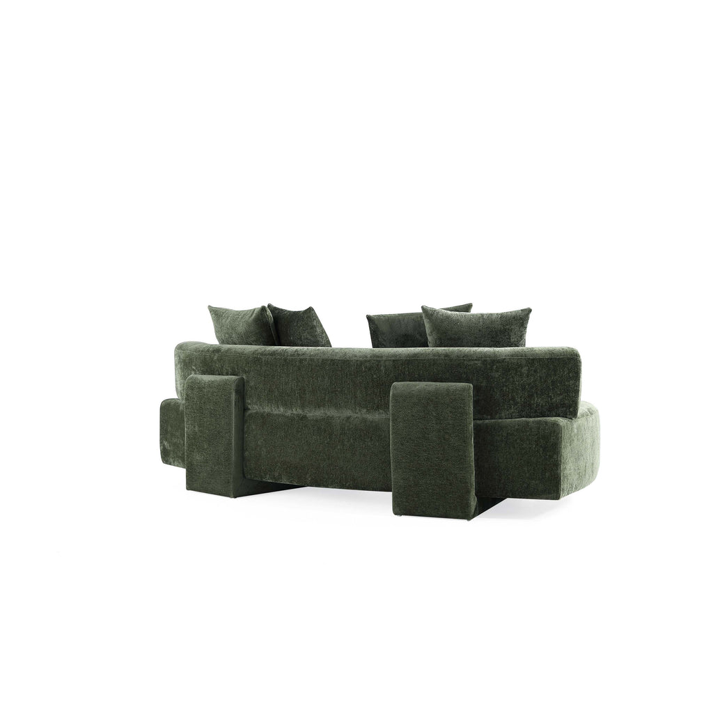 Verandah 91" Chenille Sofa in Olive