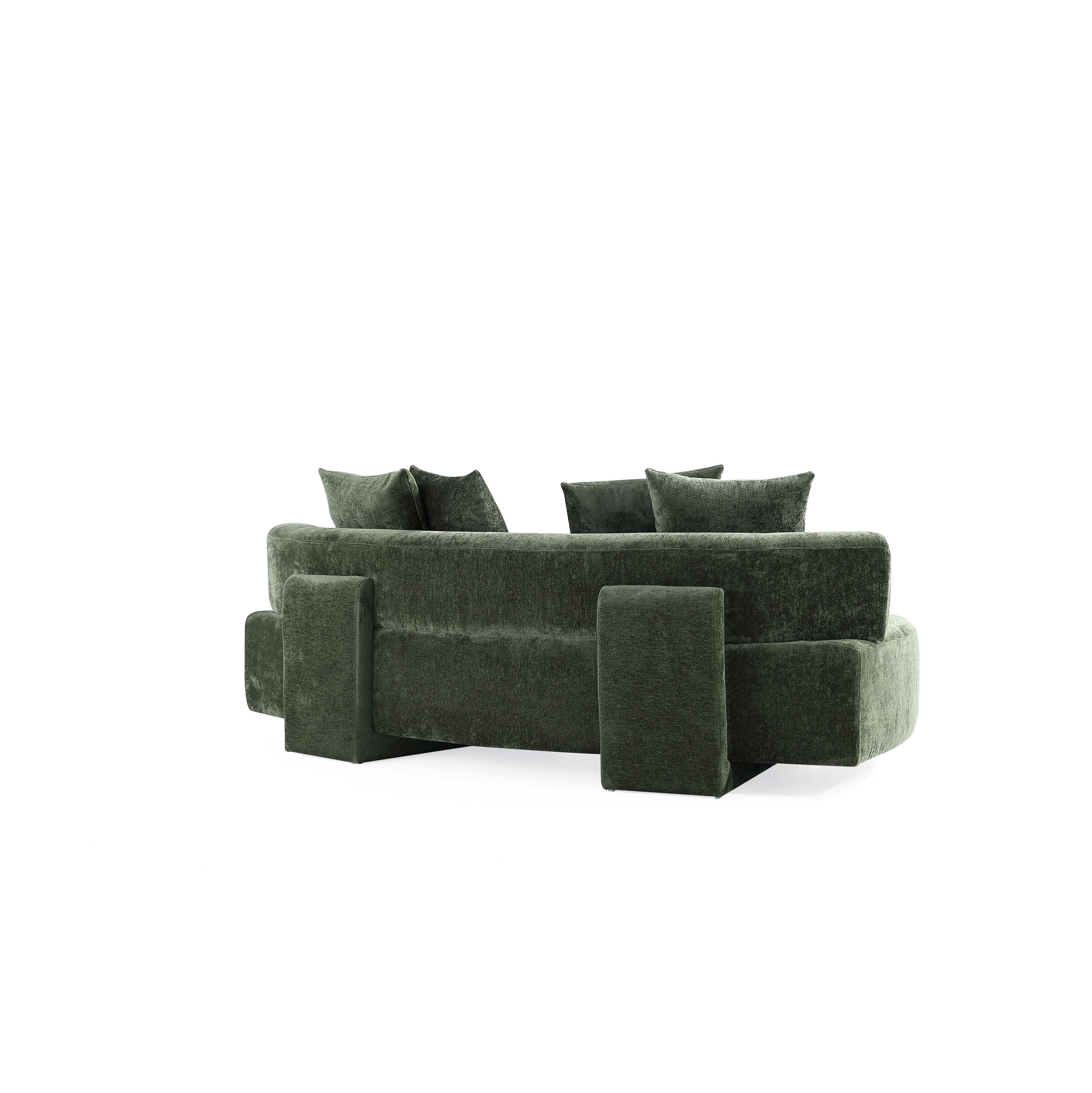 Verandah 91" Chenille Sofa in Olive