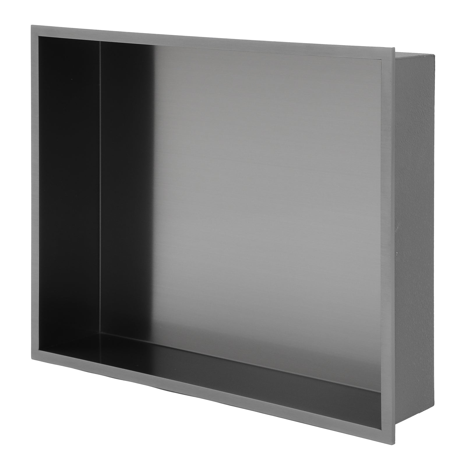 19" x 15" Stainless Steel Shower Niche in Gunmetal