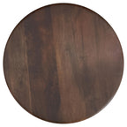 Columbo Brown Wood Round End Table