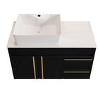 36" Wall-Mounted Bathroom Vanity with Vessel Sink