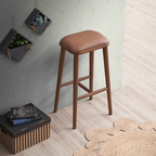 Jason Mid-Century Modern PU Leather Bar Stool