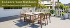 U_STYLE 5-Piece Outdoor Acacia Wood Dining Set