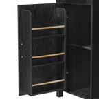 K&K 53.2" Farmhouse Fridge Cabinet