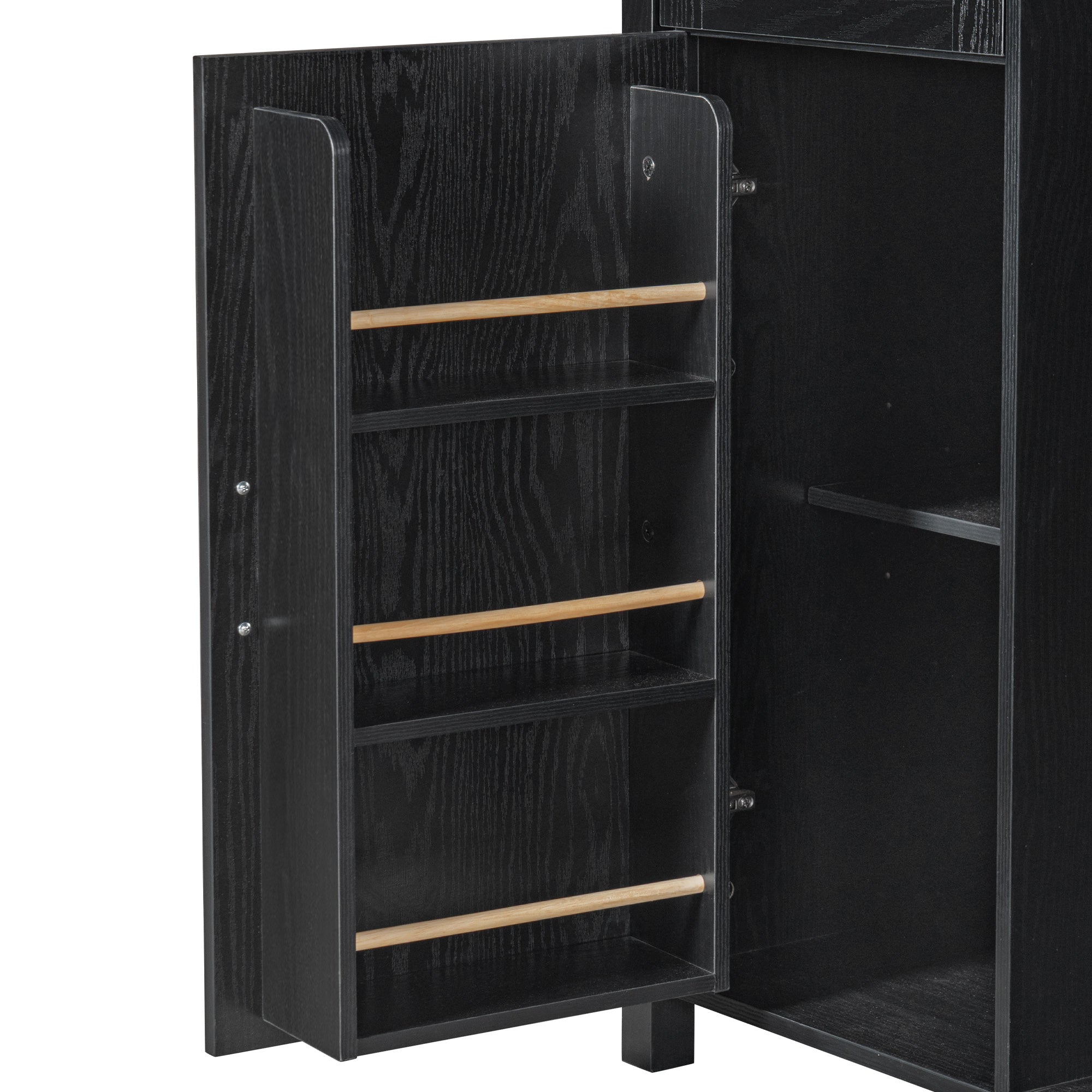 K&K 53.2" Farmhouse Fridge Cabinet