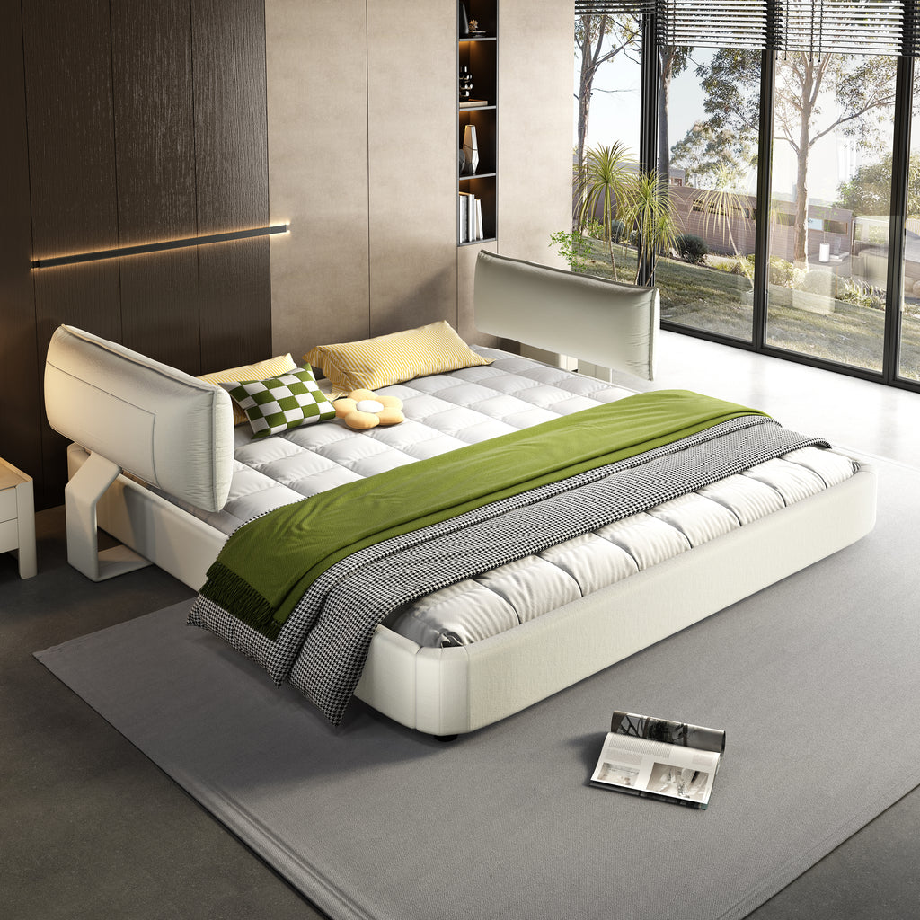 King Size Cloud Bed Frame with Movable Headboard
