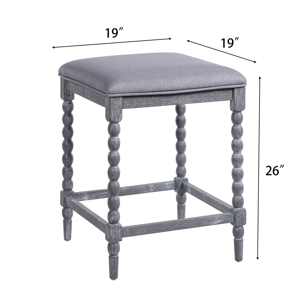 Set of 2 26'' Counter Stools with Upholstered Seat