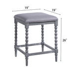 26" Counter Stools Set of 4 with Upholstered Seat