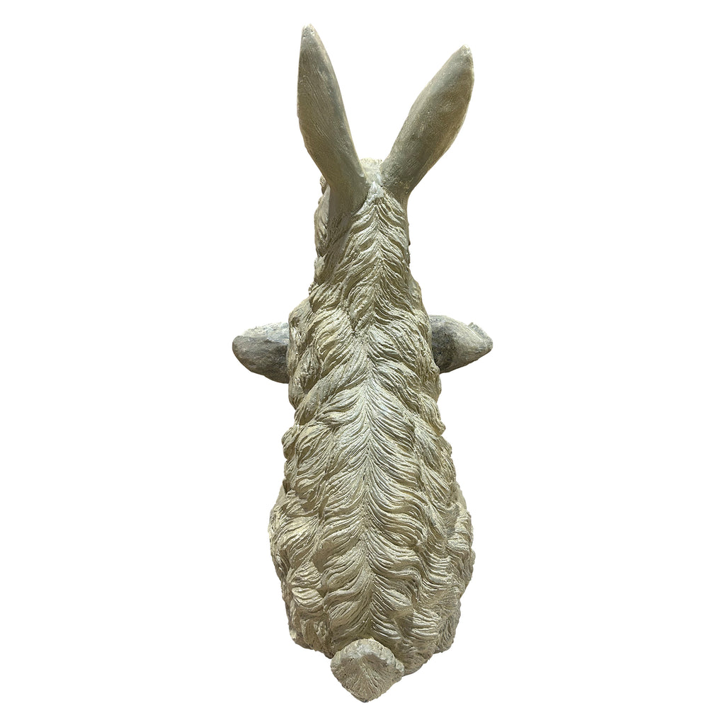 Magnesium Oxide Bunny Statue Holding Decor