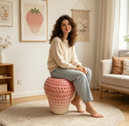 Strawberry Fruit Stool - 13.4" Oversized Resin Stool