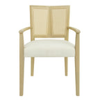 Arm Dining Chair Set of 2 - Light Ash & Beige