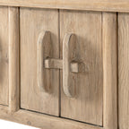 Rowan 78.5" Solid Reclaimed Pine Sideboard with Lower Shelf Heritage Light