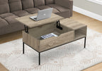 Lift-Top Coffee Table, 42" L, Rectangular, Dark Finish