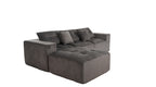 101" L-Shaped Modular Compression Sofa, Gray