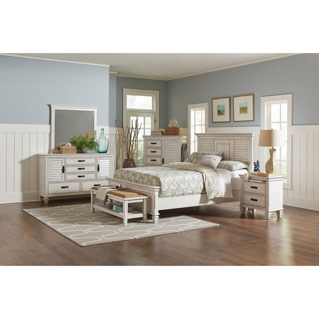 Hazelwood Distressed Wood Panel Bed