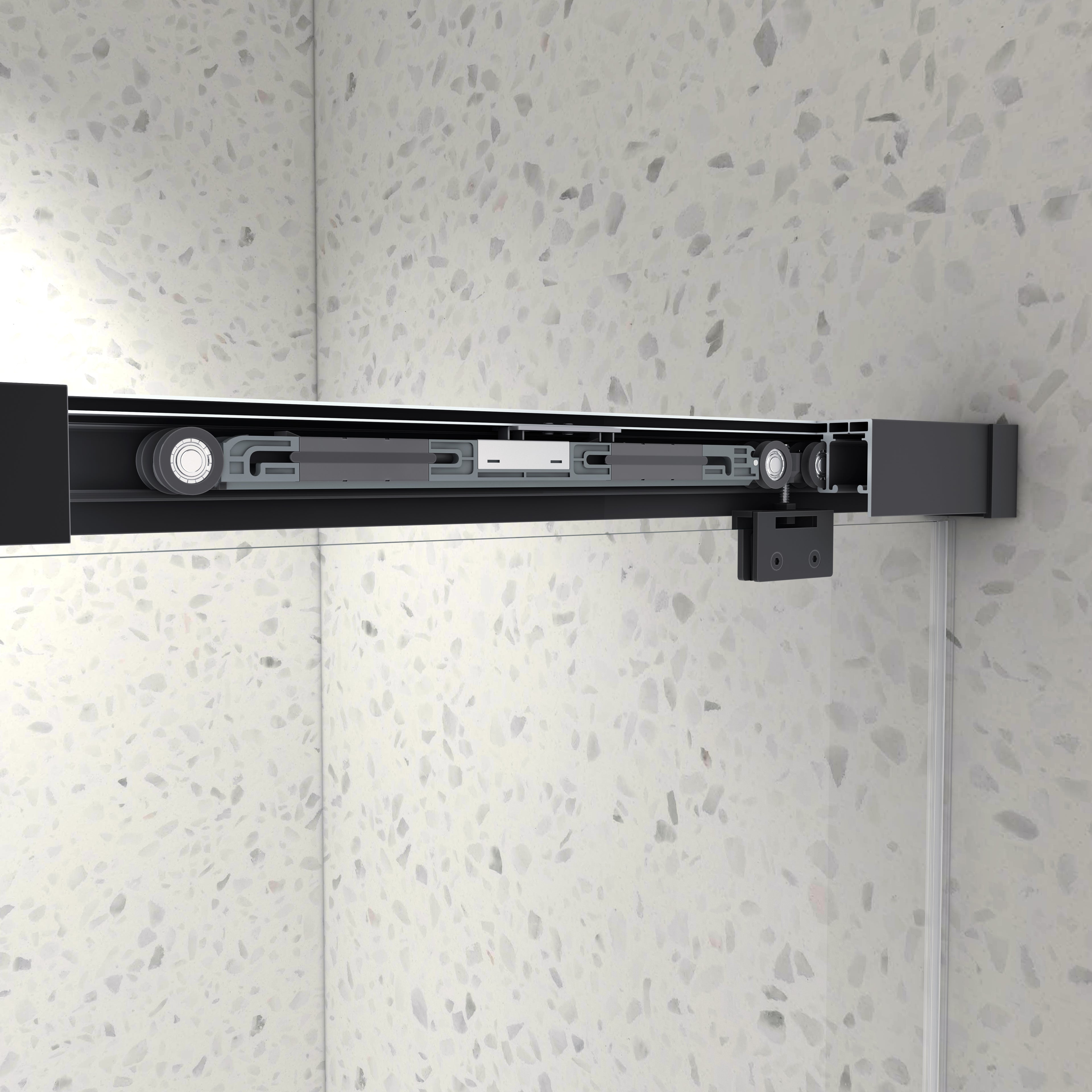 5476 Inch North American Frameless Double Sliding Matte Shower Door