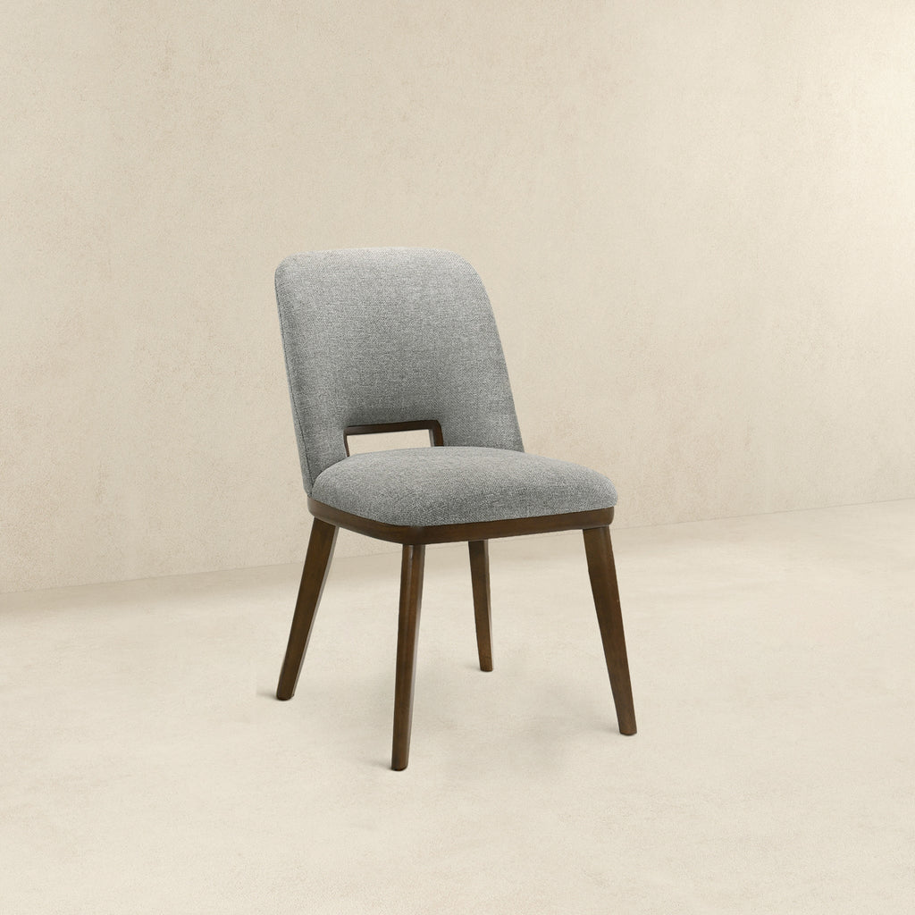 Blake Mid-Century Modern Light Grey Fabric Dining Chairs