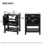 24" Modern Bathroom Vanity with Elegant Twill Design