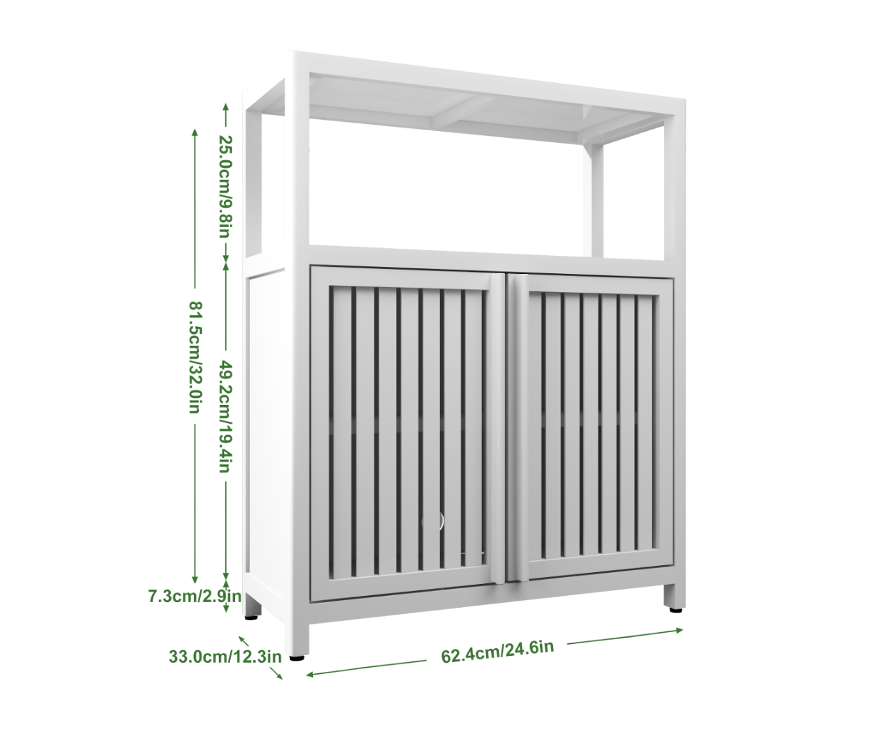 Large Capacity Bamboo Storage Cabinet