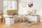 3-Piece L-Shaped Multi-Functional Storage Bench