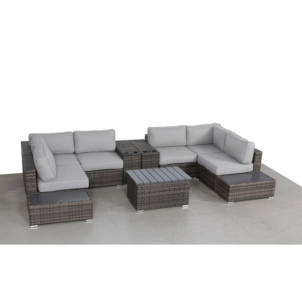 Fully Assembled Rattan Wicker Patio Seating Set for 4 with Cushions