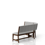 Curved Dining Bench - Mid-Century Modern Upholstered Design