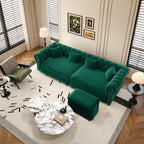 Chesterfield Sofa Bed - 3-in-1 Velvet Convertible