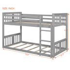 Twin Over Twin Bunk Bed with Ladder