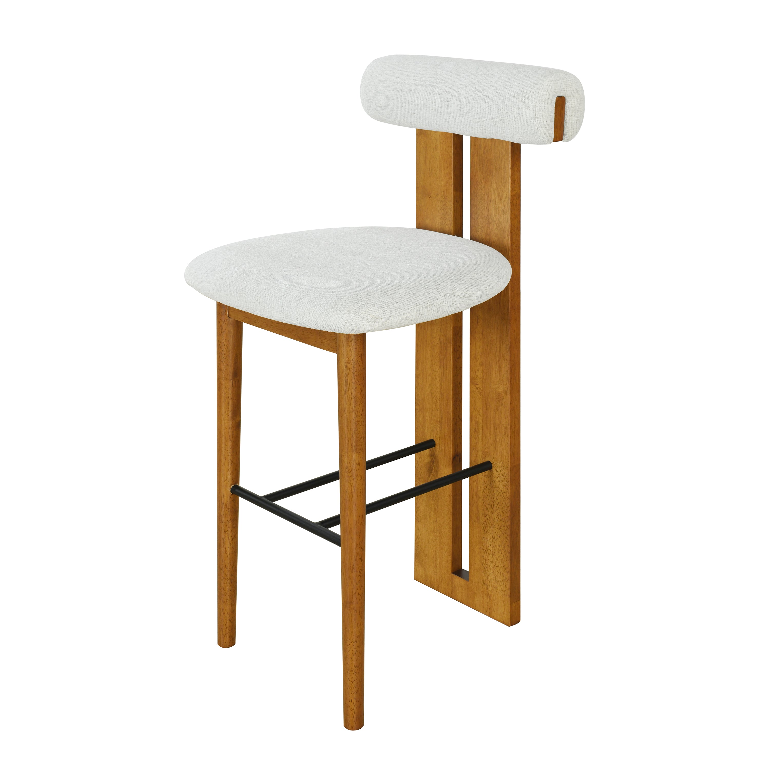 Renee Indoor Wooden Upholstered Barstool