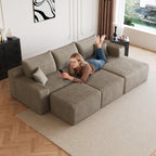 95" Cloud Sectional Sofa with Two Ottomans