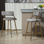 Set of 2, 26'' Counter Height Bar Stools - Grey