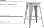 Backless Modern Metal Bar Stools Set of 2